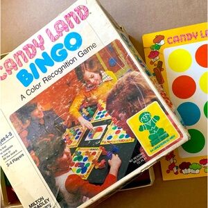 candy land bingo| vintage antique classic game| color game